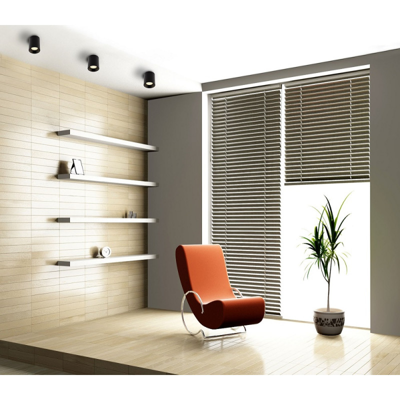 MAXLIGHT C0163 CHIP CZARNY 4000K | Lampa sufitowa | 8 W | IP20