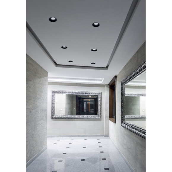 MAXLIGHT H0111 DEEP CZARNA GU10 | Oprawa wpustowa | IP20