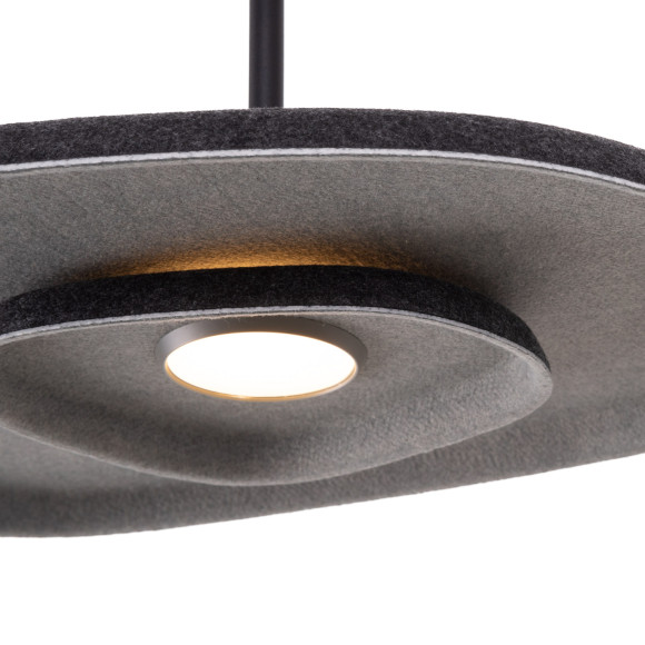MAXLIGHT P0560 LAMPA WISZACA DEUX BLACK&GREY