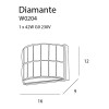MAXLIGHT W0204 DIAMANTE | Kinkiet | 42 W | IP20 | chrom