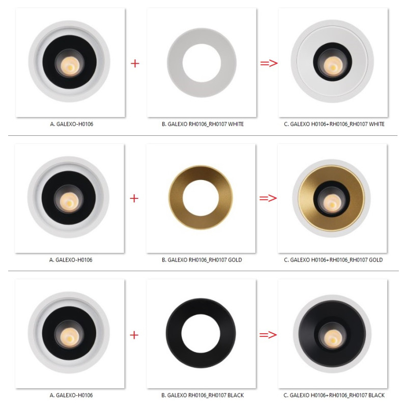 MAXLIGHT H0106 GALEXO LED 7W | Oprawa wpustowa | 7 W | IP20