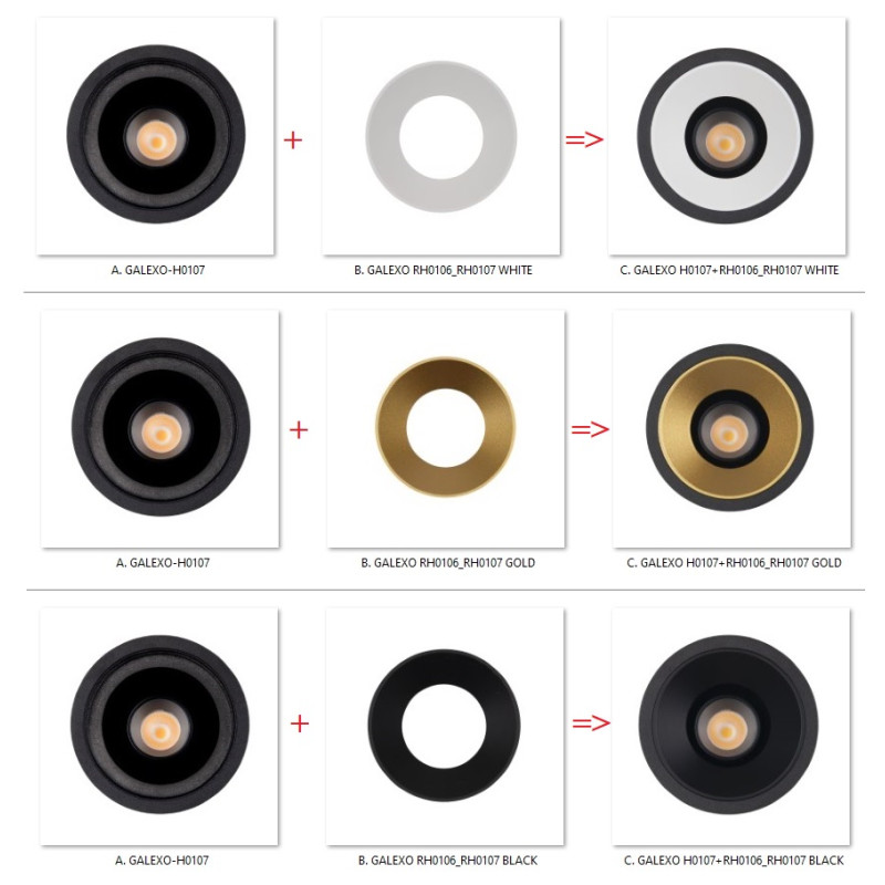 MAXLIGHT H0107 GALEXO LED 7W | Oprawa wpustowa | 7 W | IP20