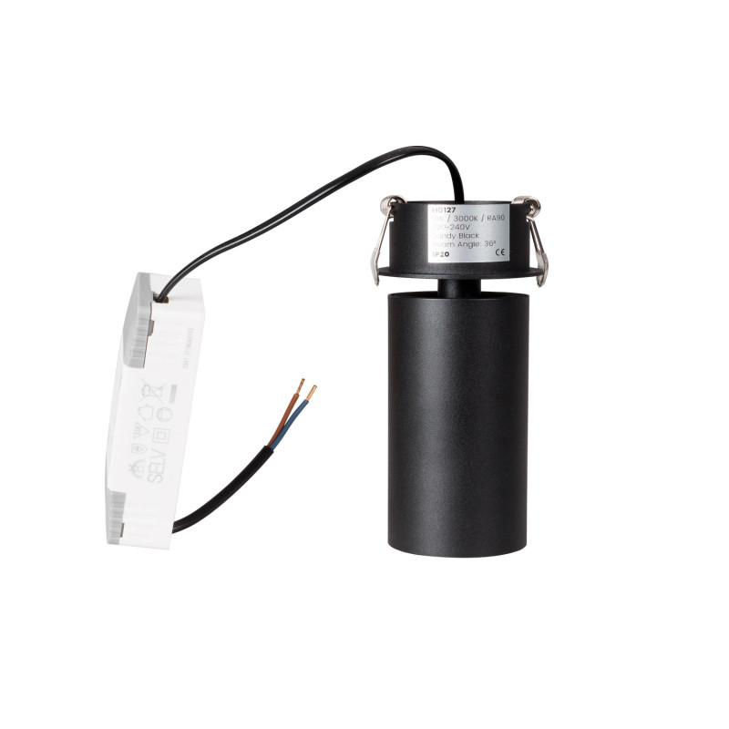 MAXLIGHT H0127 LAMPA SUFITOWA HALO D BLACK PODTYNKOWA