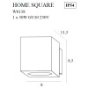 MAXLIGHT W0138 HOME SQUARE NEW | Lampa | IP54 | biały