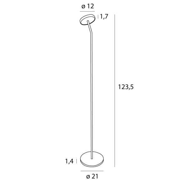 MAXLIGHT F0060 IBIZA | Lampa podłogowa | 8 W | IP20 | czarny