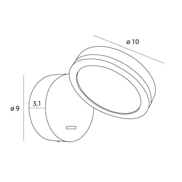 MAXLIGHT W0350 IBIZA | Kinkiet | 6 W | IP20 | czarny
