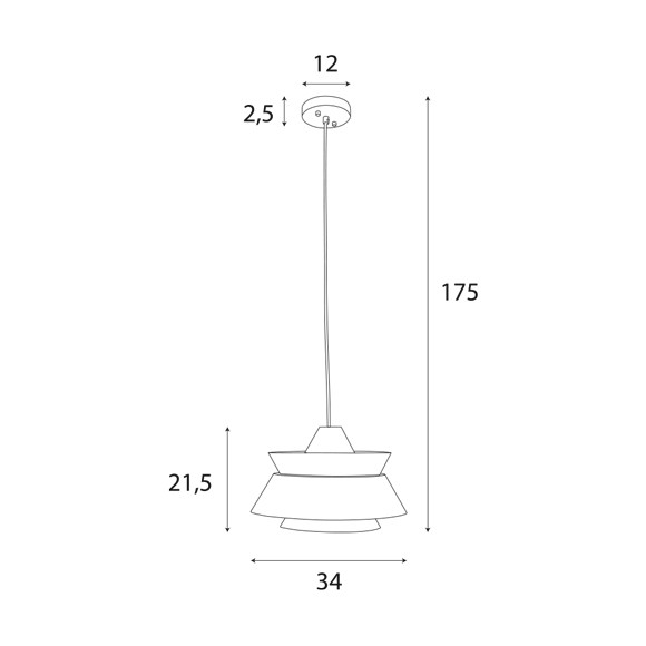 MAXLIGHT P0549 LAMPA WISZĄCA KIOTO | E27 | 60.0 W | IP20
