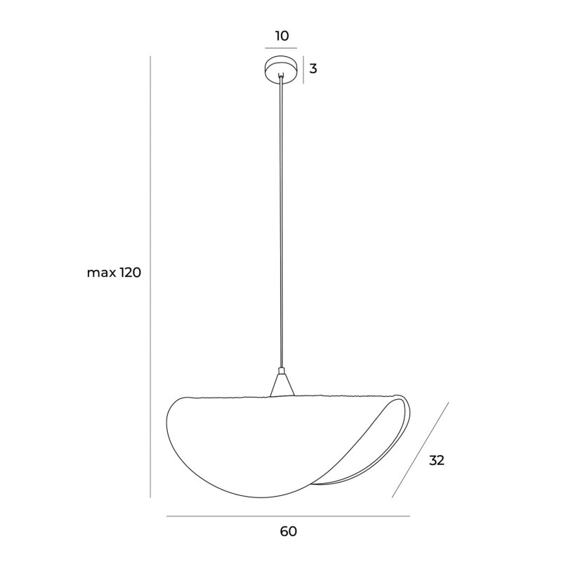 MAXLIGHT P0498 LAMPA WISZĄCA KOSHI I | E27 | 60.0 W | IP20