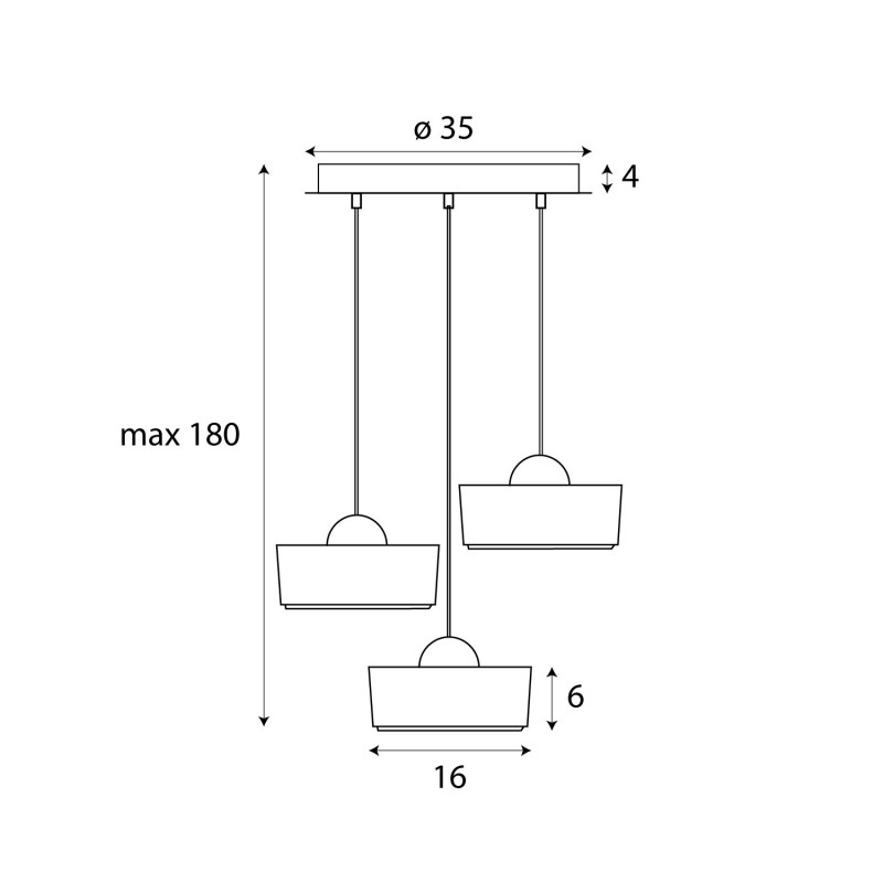 MAXLIGHT P0543 LAMPA WISZĄCA LIPARI III ROUND