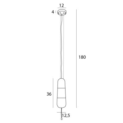 MAXLIGHT P0588 LAMPA WISZĄCA MAURI 1 TRANSPARENT GLASS | E14
