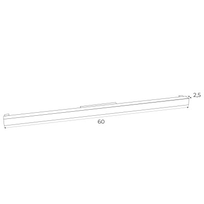 MAXLIGHT M0002N LAMPA MAGNETYCZNA LINIOWA CZARNA  SYSTEM ON/