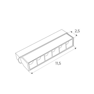 MAXLIGHT M0003Z LAMPA MAGNETYCZNA LINIOWA SYSTEM ZIGBEE 5,5W