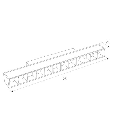 MAXLIGHT M0004N LAMPA MAGNETYCZNA LINIOWA SYSTEM ON/OFF 10W