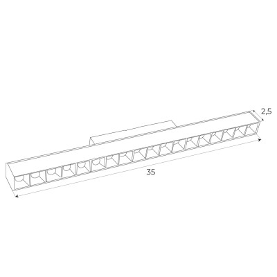 MAXLIGHT M0005N LAMPA MAGNETYCZNA LINIOWA SYSTEM ON/OFF 18W