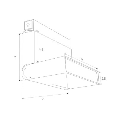 MAXLIGHT M0007N LAMPA MAGNETYCZNA ŁAMANA SYSTEM ON/OFF 5,3W