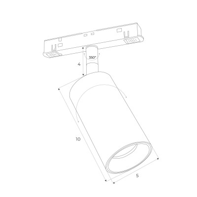 MAXLIGHT M0009D REFLEKTOR MAGNETYCZNY SYSTEM DALI  9,4W 795L