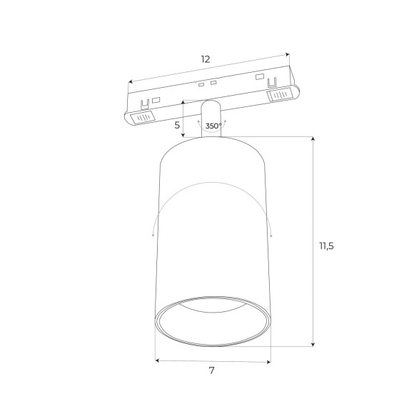 MAXLIGHT M0010Z MAGNETYCZNY | Reflektor | 18 W | IP20