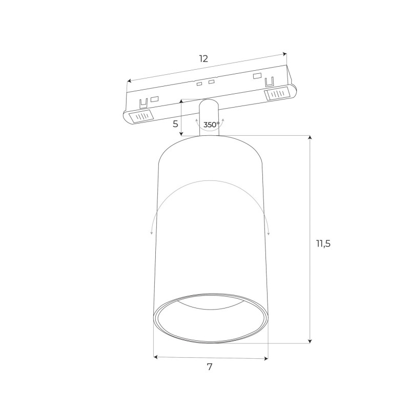 MAXLIGHT M0010Z MAGNETYCZNY | Reflektor | 18 W | IP20