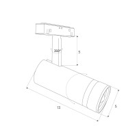 MAXLIGHT M0013N REFLEKTOR MAGNETYCZNY  SYSTEM ON/OFF 13W 783