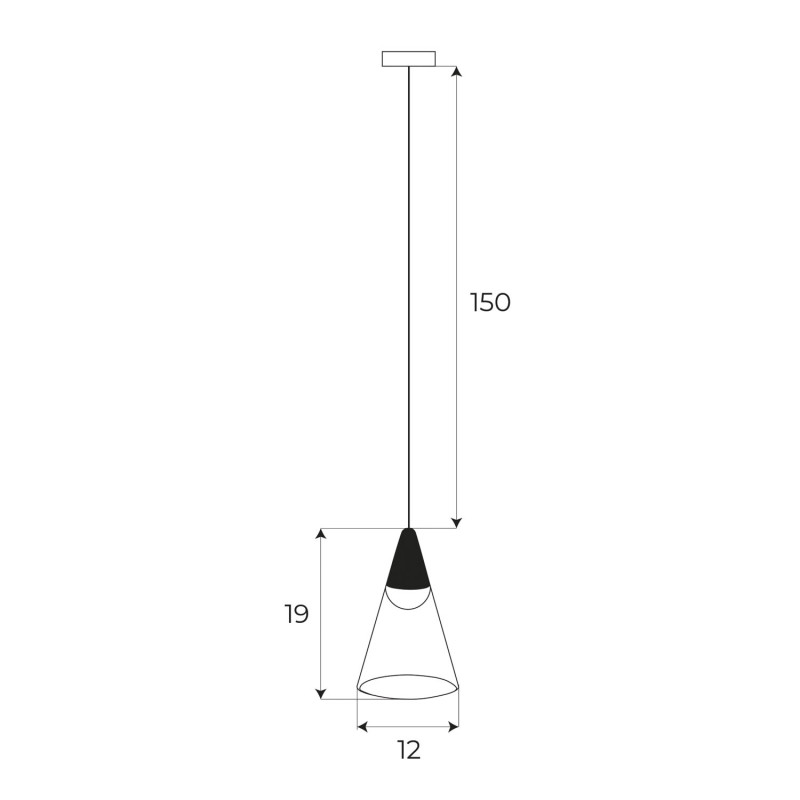 MAXLIGHT M0015D LAMPA WISZĄCA MAGNETYCZNA SYSTEM DALI 6W 363