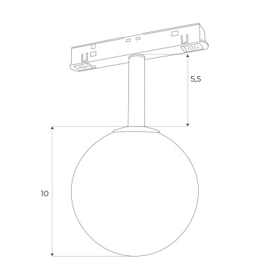 MAXLIGHT M0016D LAMPA  MAGNETYCZNA SYSTEM DALI 5,4W 334LM 30