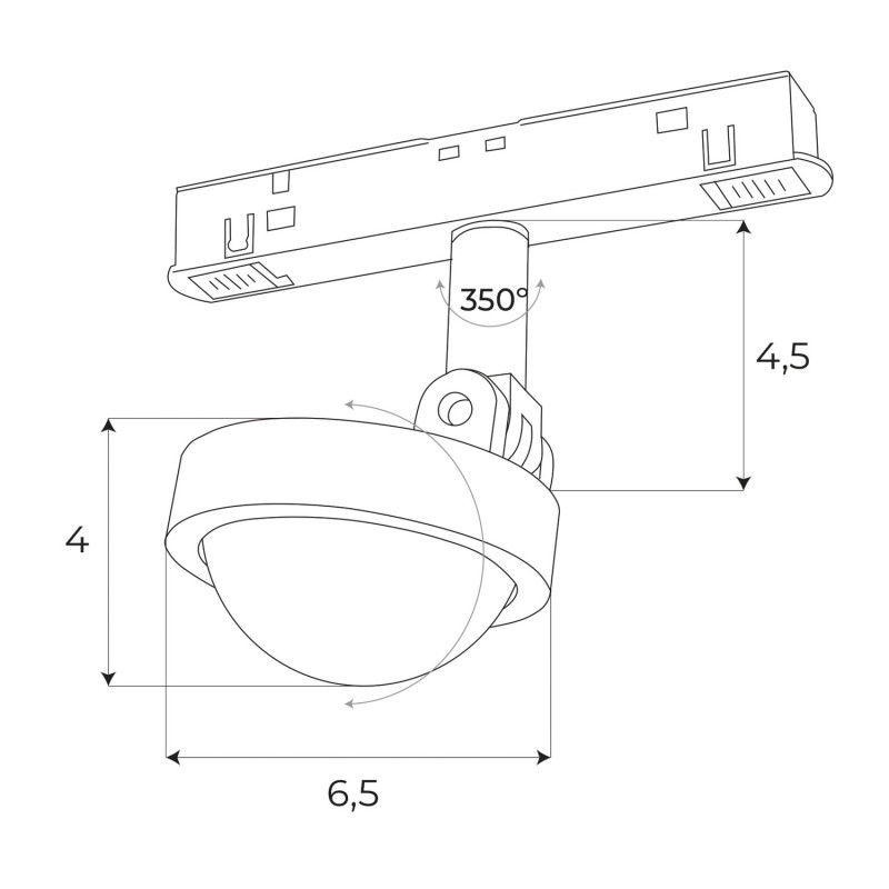 MAXLIGHT M0018D REFLEKTOR MAGNETYCZNY  SYSTEM DALI 8W 766LM