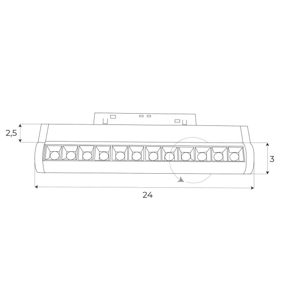 MAXLIGHT M0019Z LAMPA LINIOWA MAGNETYCZNA SYSTEM ZIGBEE 11W MAXLIGHT M0019Z LAMPA LINIOWA MAGNETYCZNA SYSTEM ZIGBEE 11W