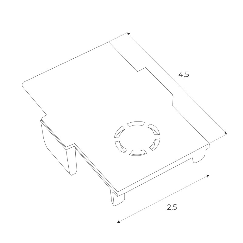 MaxLight | MAX MA0011 | zaślepka | szyna | czarny