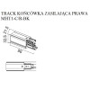 MAXLIGHT MHT1-C/R-BK TRACK KOŃCÓWKA ZASILAJĄCA prawa czarna