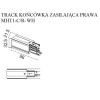 MAXLIGHT MHT1-C/R-WH TRACK KOŃCÓWKA ZASILAJĄCA prawa biała