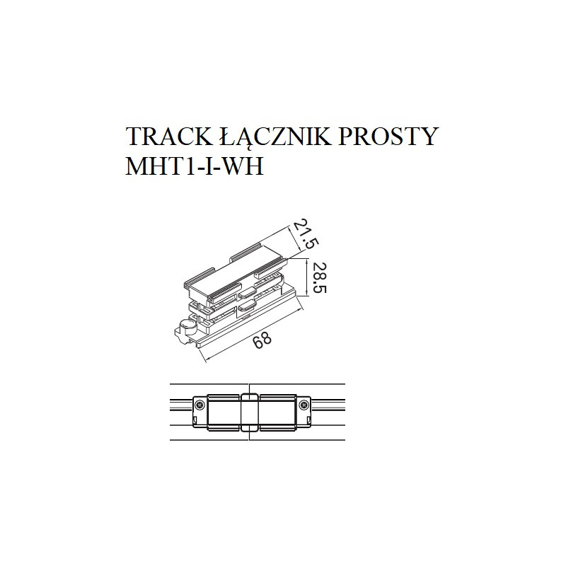 MAXLIGHT MHT1-I-WH TRACK ŁĄCZNIK PROSTY biały | 0.0 W | IP20