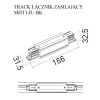 MAXLIGHT MHT1-IL-BK TRACK ŁĄCZNIK PROSTY ZASILAJĄCY CZARNY