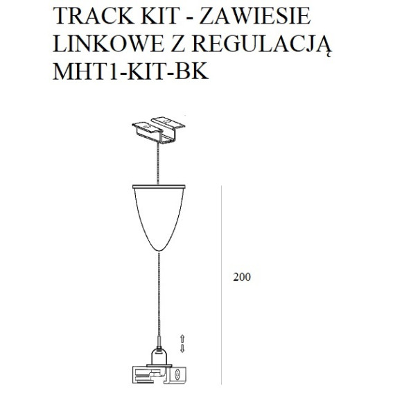 MAXLIGHT MHT1-KIT-BK TRACK KIT ZAWIESZENIE LINKOWE Z REGULAC MAXLIGHT MHT1-KIT-BK TRACK KIT ZAWIESZENIE LINKOWE Z REGULAC
