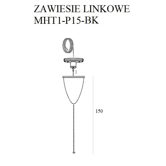 MAXLIGHT MHT1-P15-BK TRACK ZAWIESIE LINKOWE 1,5m czarne z re MAXLIGHT MHT1-P15-BK TRACK ZAWIESIE LINKOWE 1,5m czarne z re
