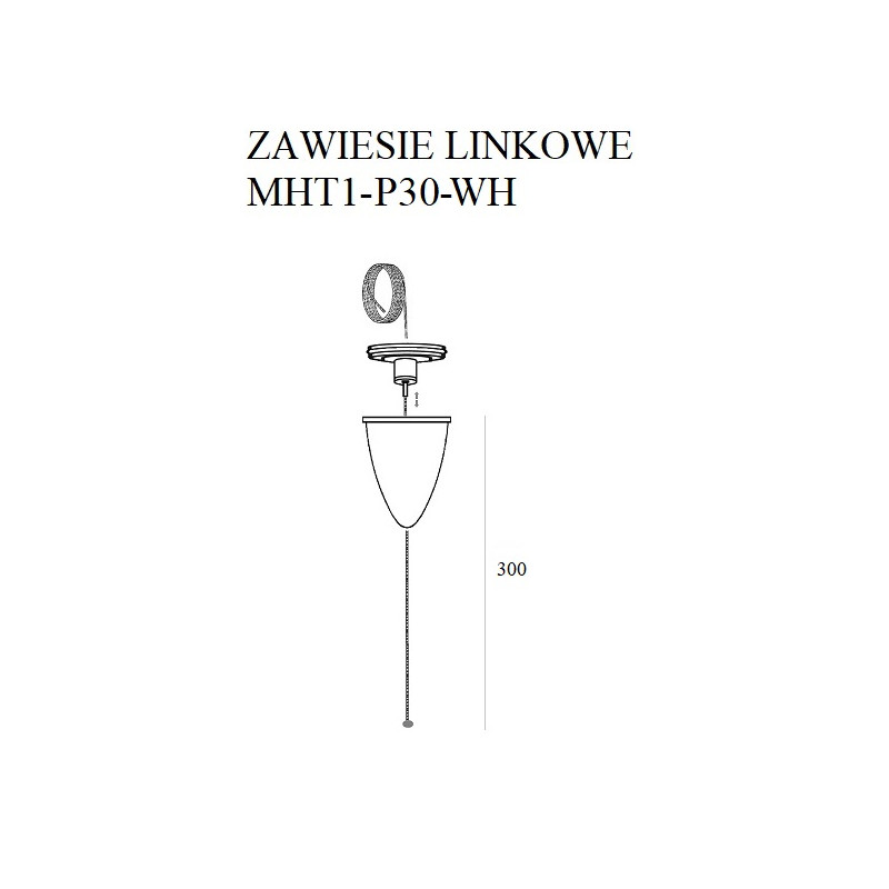 MAXLIGHT MHT1-P30-WH TRACK ZAWIESIE LINKOWE 3m białe  z regu