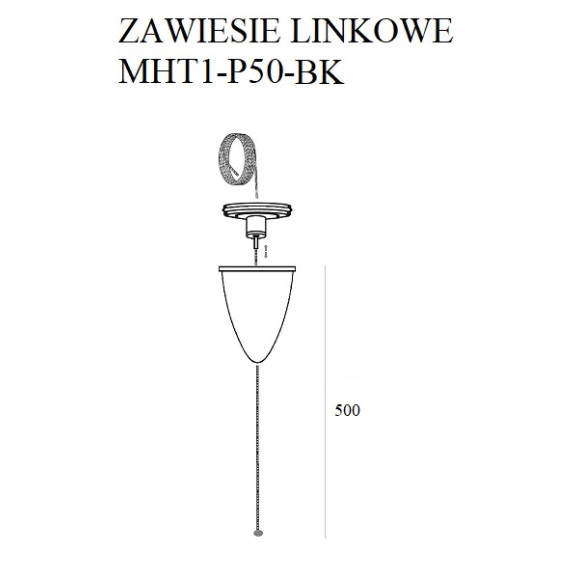 MAXLIGHT MHT1-P50-BK TRACK ZAWIESIE LINKOWE 5m czarne z reg MAXLIGHT MHT1-P50-BK TRACK ZAWIESIE LINKOWE 5m czarne z reg