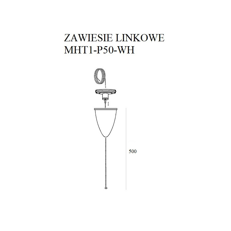 MAXLIGHT MHT1-P50-WH TRACK ZAWIESIE LINKOWE 5m białe z regul