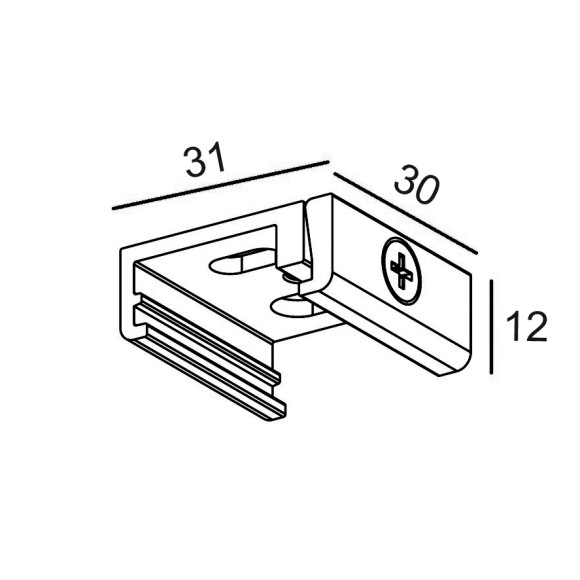 MaxLight | MAX MHT1-PF1-WH | szyna | 30 mm | biały | IP20