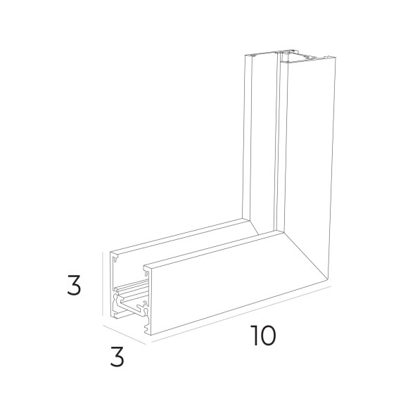 MaxLight | MAX MT0013 | kątownik | czarny | IP20