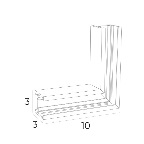 MaxLight | MAX MT0014 | kątownik | czarny | IP20