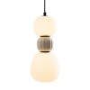 MAXLIGHT P0627 LAMPA WISZACA MODERN 13W, OPAL + LIGHT GREY