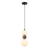 MAXLIGHT P0628 LAMPA WISZACA MODERN 13W, OPAL + MEDIUM BROWN