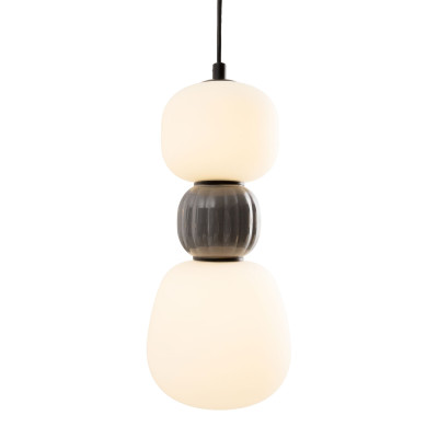 MAXLIGHT P0629 LAMPA WISZACA MODERN 13W, OPAL + DARK GREY