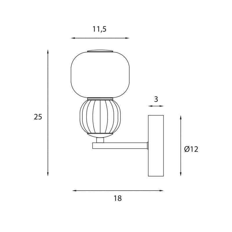 MAXLIGHT W0399 KINKIET MODERN 5W, OPAL + MEDIUM BROWN MAXLIGHT W0399 KINKIET MODERN 5W, OPAL + MEDIUM BROWN