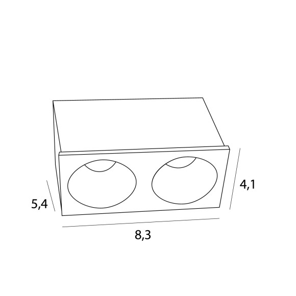 MAXLIGHT HM180 2L MODULAR | Lampa | 6 W | IP20 | CZARNY