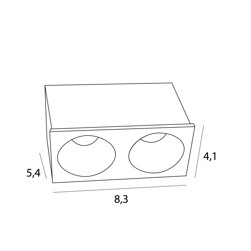 MAXLIGHT HM180 2L MODULAR | Lampa | 6 W | IP20 | CZARNY