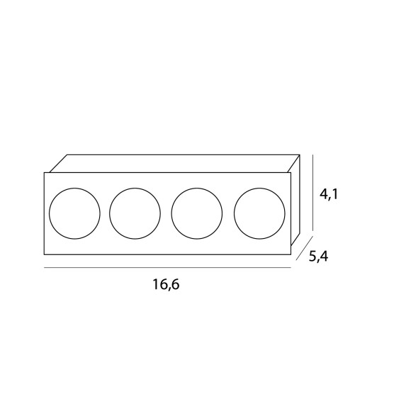 MAXLIGHT HM180 4L MODULAR | Lampa | 12 W | IP20 | CZARNY