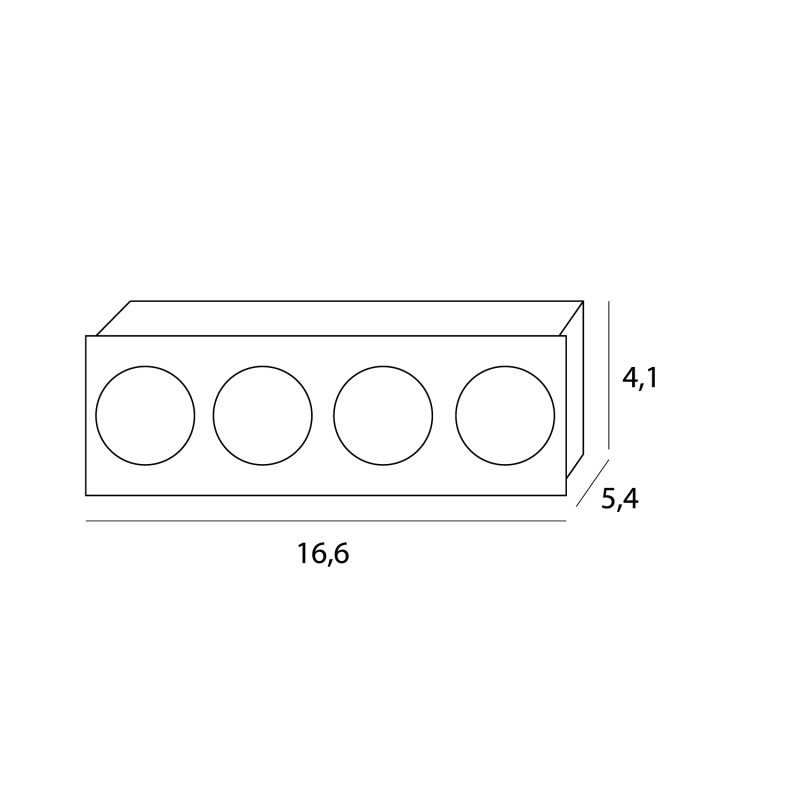 MAXLIGHT HM180 4L MODULAR | Lampa | 12 W | IP20 | CZARNY
