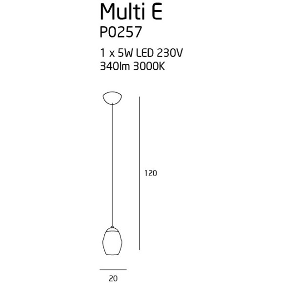 MAXLIGHT P0257 MULTI E | Lampa wisząca | IP20