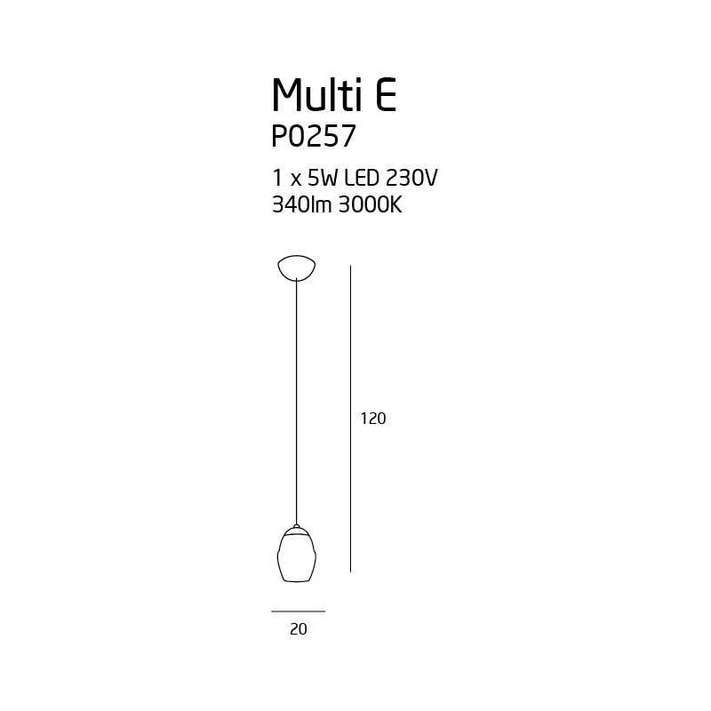 MAXLIGHT P0257 LAMPA WISZĄCA MULTI E | LED ZINTEGROWANY